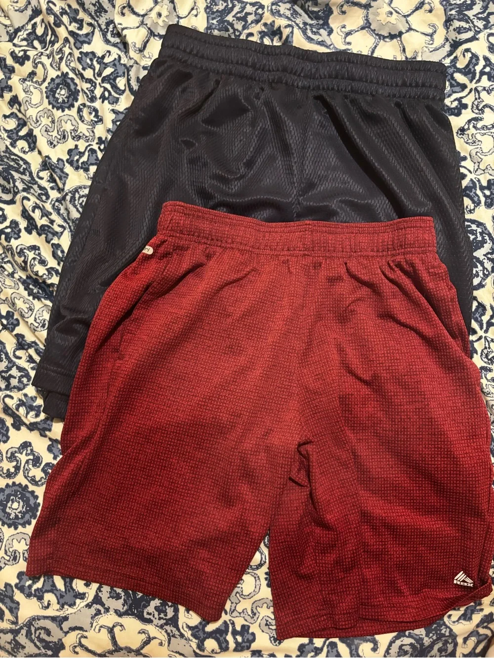 Athletic Works Men's Red and Black Athletic Shorts